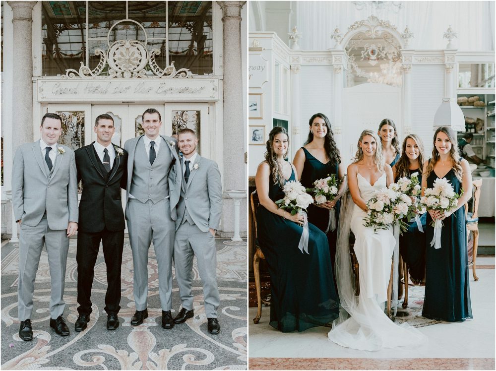 Ritratti dei testimoni con gli sposi al Grand Hotel Des Iles Borromees, matrimonio Lago Maggiore Stresa