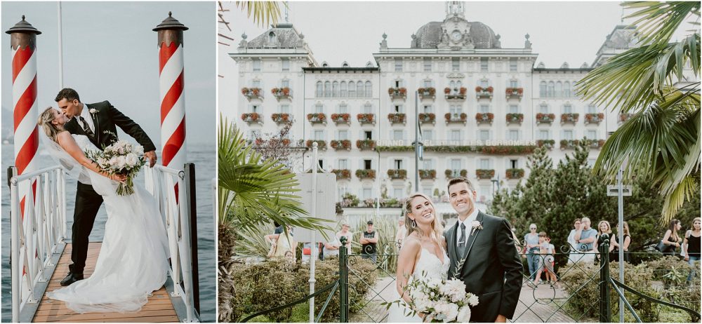 Ritratti degli sposi al Grand Hotel Des Iles Borromees, matrimonio Lago Maggiore