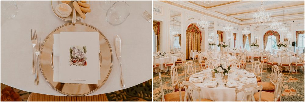 Grand Hotel Des Iles Borromees, matrimonio Lago Maggiore Stresa dettagli dei tavoli e della sala del ricevimento