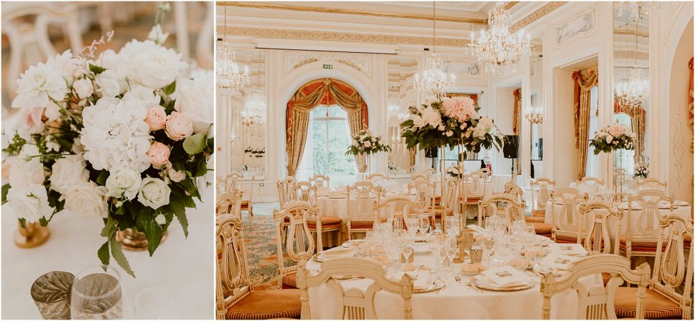 Grand Hotel Des Iles Borromees, matrimonio Lago Maggiore Stresa dettagli dei tavoli e della sala del ricevimento