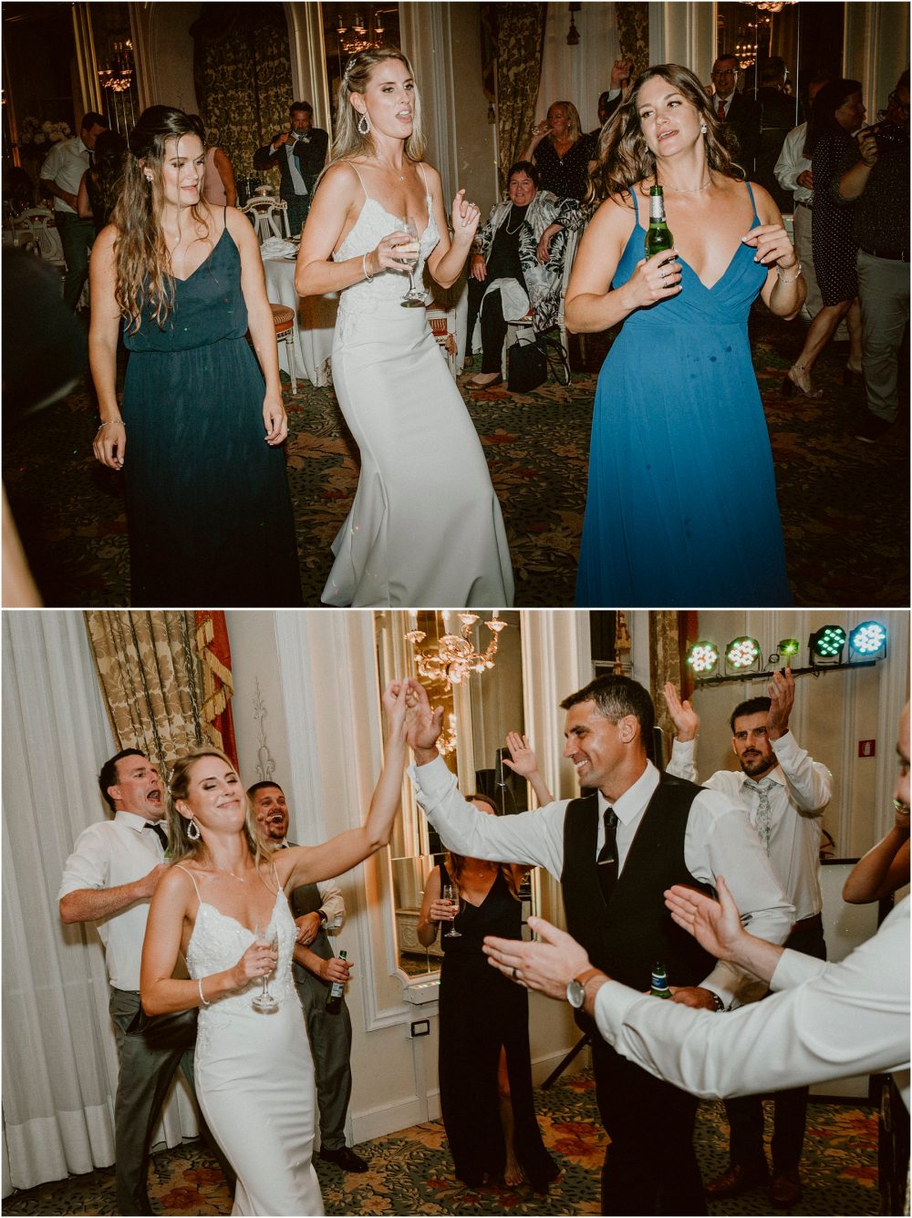 Grand Hotel Des Iles Borromees, matrimonio Lago Maggiore Stresa gli sposi ballano con gli amici primo ballo